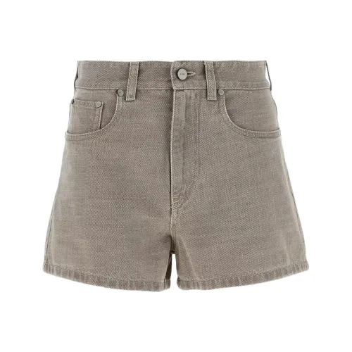 FENDI Джинсовые шорты Женские Бежевые