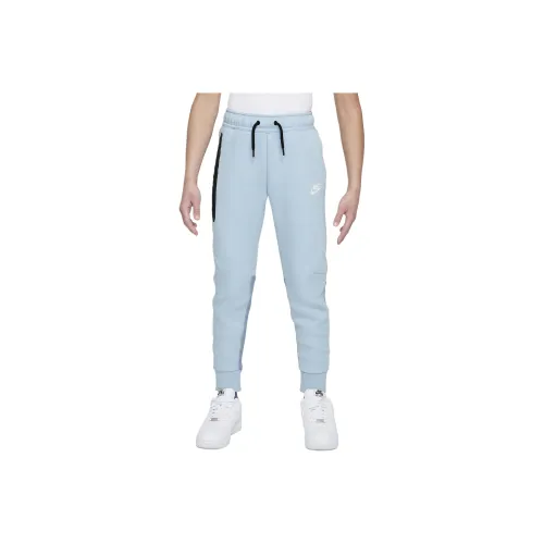 nike Вязаные тренировочные штаны Светло-синий Сланец Черный Черный для детей