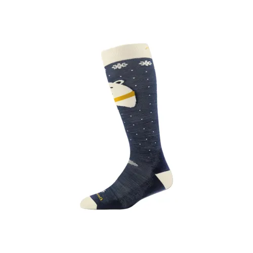 DARN TOUGH Белый медведь Over The Голень MIDWEIGHT SKI SNOWBOARD Носки 1 Pack Синий Детский