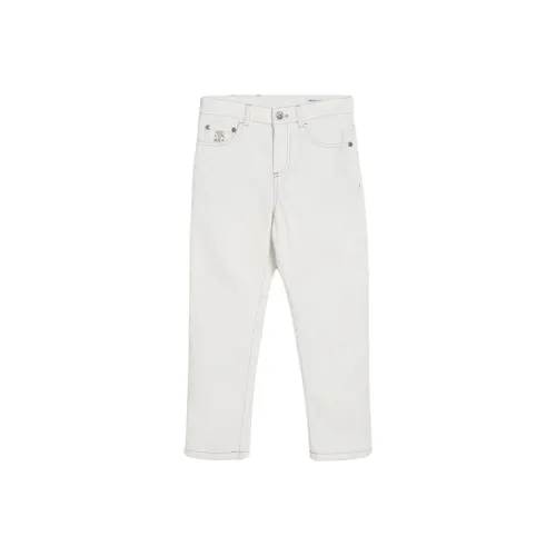 Brunello Cucinelli Белые Джинсы для Детей