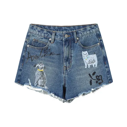 ANDREA MARTIN Джинсовые шорты Женские Blue