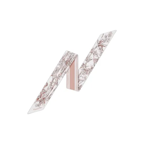 DIOR Шелковый Шарф из Саржи Унисекс Розовый