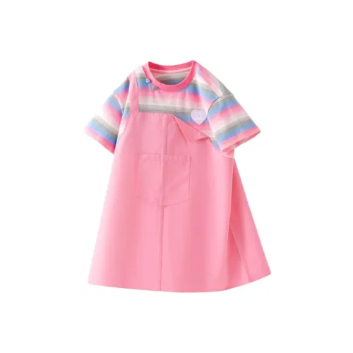 Хелло Китти Платье Sanrio series TieZ Сердце Формированное Наклеенное K Розово-вишневый Детский