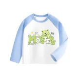 [Реглан с длинным рукавом] Белый и синий, красный глаз Nuby