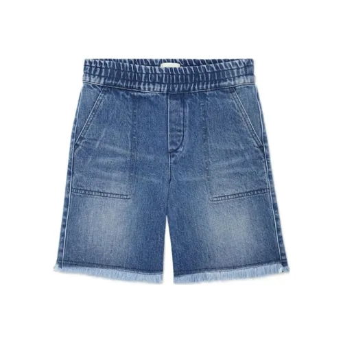 FENDI SS23 Шорты Детские Джинсовый Синий