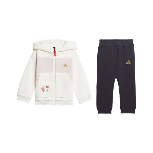 Adidas Year of the Dragon CNY Series Набор Нефритовый белый/Светло-фиолетовый Розовый топ + Легендарный чернильно-синий Брюки Детские Комбинезоны / Ползунки