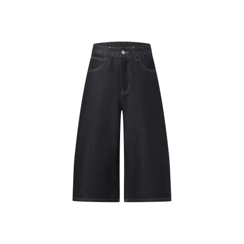 Wen Shan Джинсовые шорты Женские Темно-синий