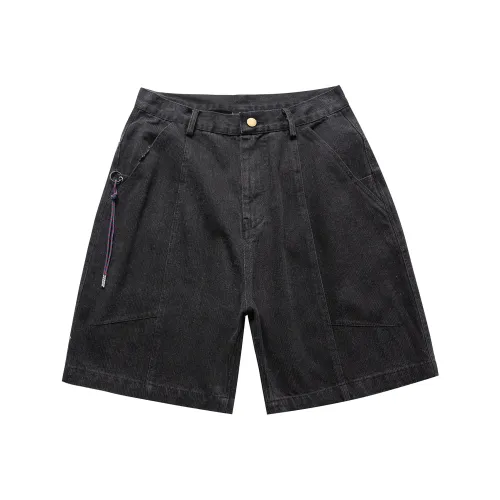 YPUT Черные унисекс джинсовые шорты