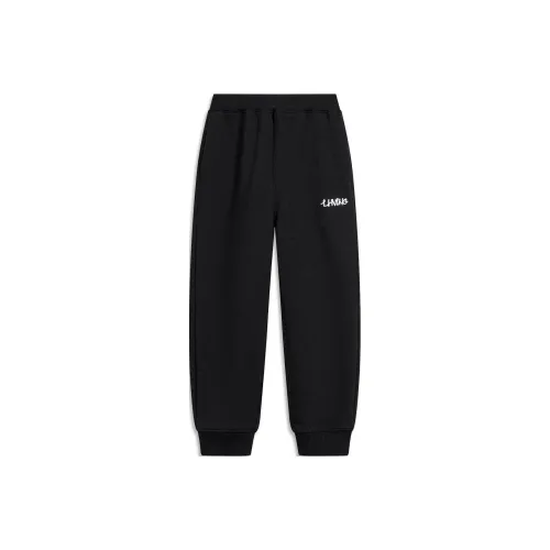 Детские LINING YOUNG Вязаные Спортивные Штаны Sports Life Collection Черные