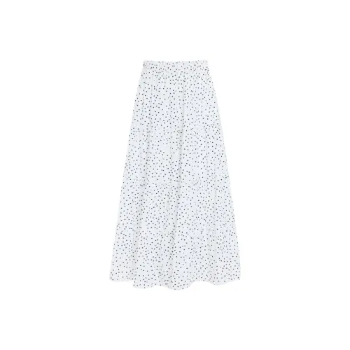 ZSFA Белая Женская Повседневная Длинная Юбка