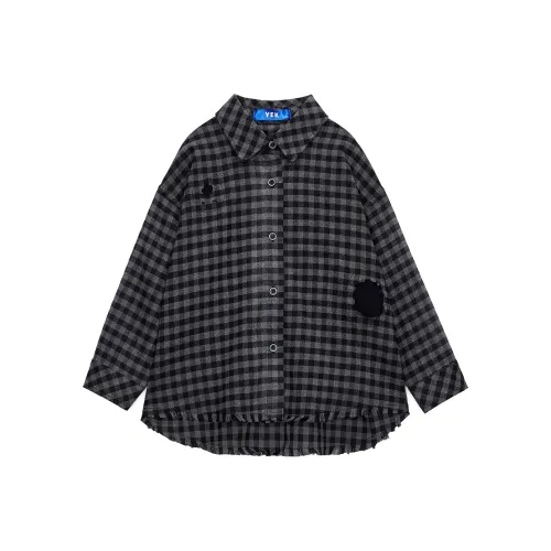 YEK Черно-серый Kids Рубашки