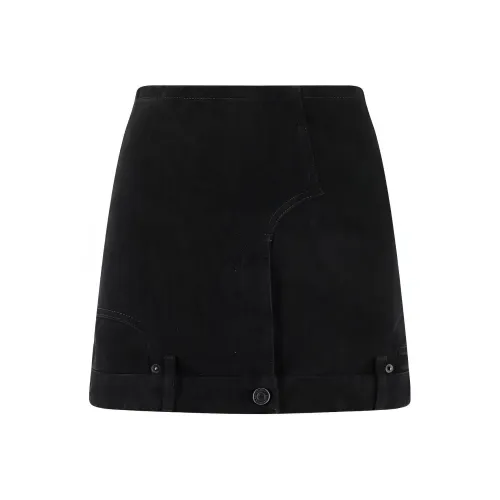 BALENCIAGA Черные Женские Повседневные Короткие Юбки