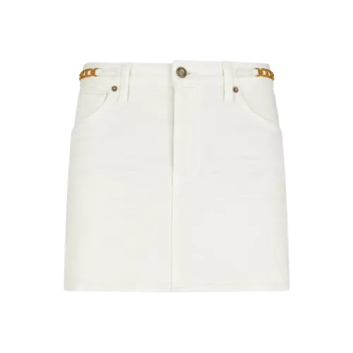 TOM FORD FW24 Джинсовые короткие юбки Женские Мягкий белый
