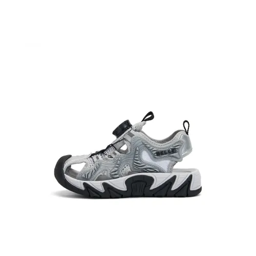 Белль Slip-resistant и дышащий низкий топ детские сандалии серого цвета для детей