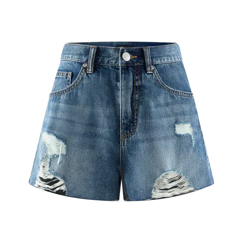 A21 Джинсовые шорты Женские Светло-Средний Синий