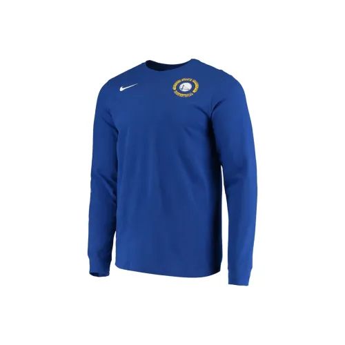 NIKE Синий с Белым Lettering Унисекс Футболка