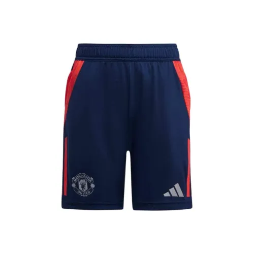 Adidas Tiro 24Manchester UNITED Шорты Подростки Полуночный индиго Ярко-красный