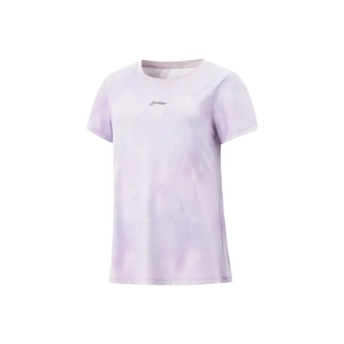 LINING YOUNG Комплексное физическое развитие T-рубашка Розовый и Фиолетовый с принтами Детский