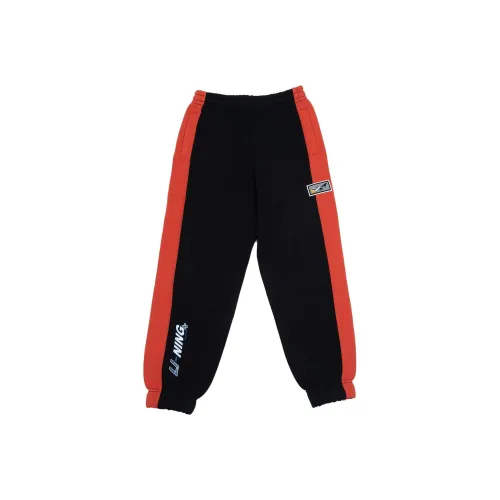 Детский LINING YOUNG Вязаные Тренировочные Штаны Sports Life Collection Черный Furnace Апельсин