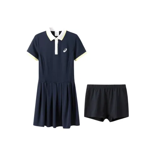Подростки Asics Комплект с юбкой Темно-синий Синий