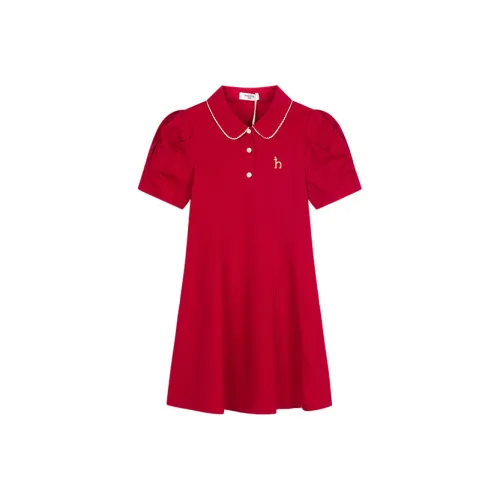 HAZZYS Платье SS25 Классическое Красное Детское
