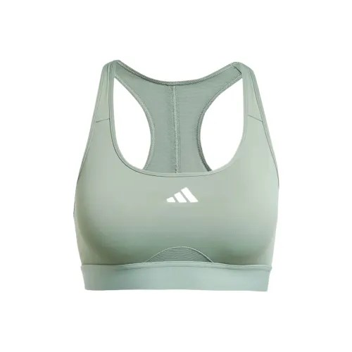Adidas POWERREACT Спортивное белье Женское Серебряное Зеленый