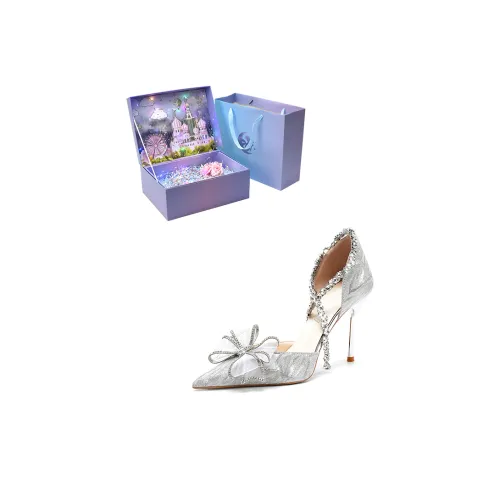 ROBINHOOD Узкий каблук Высокие каблуки Женские Серебряные