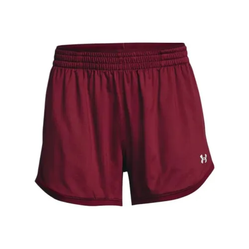 Under Armour Спортивные шорты Женские Темно-красный