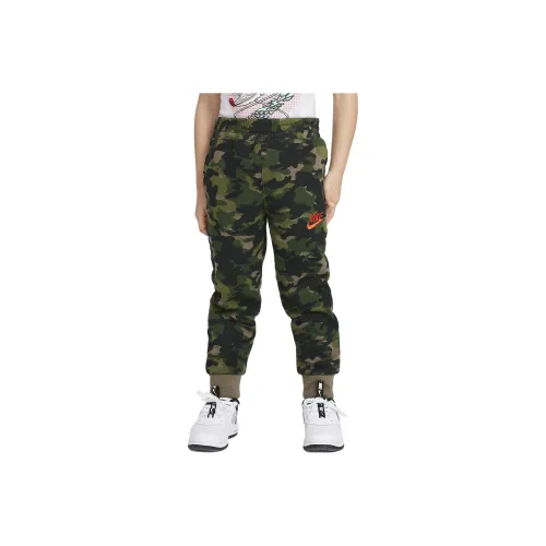 Вязаные тренировочные брюки Nike оливково-зеленые для малышей и детей дошкольного возраста