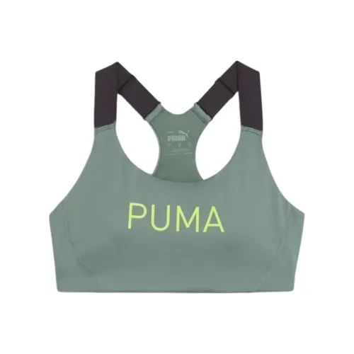 PUMA FITEversculpt 4KEEPS Средний Impact Бюстгальтер Спортивное белье Женские Оливково-зеленый
