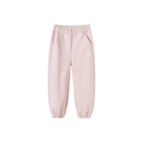 Детские 3-7 лет PUMA Вязаные Тренировочные Штаны Штаны Розовые