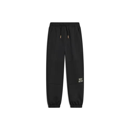 Подростки LINING YOUNG Вязаные Тренировочные Штаны Sports Life Collection Черные