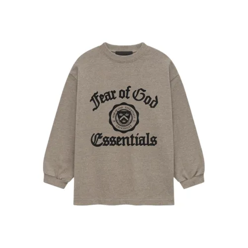Fear Of God Essentials Т-рубашка Heavy Longsleeve Tee Темный пыльно-серый Вересковый серый Детский