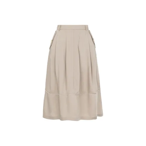 XG Повседневный Длинный Юбка Женские Хаки