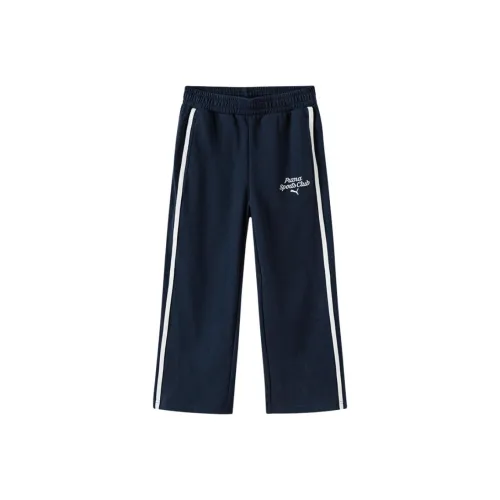 Детские PUMA Вязаные Спортивные Штаны Sportstyle Series Фиолетово-Синие 80601