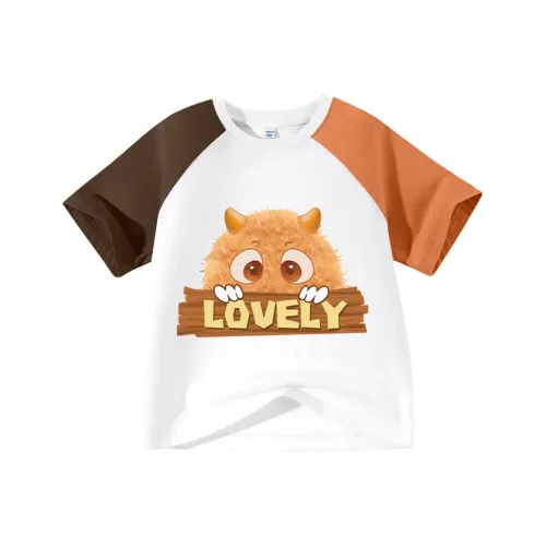 La Chapelle Kids T-Рубашка Оранжево-коричневый Плюшевый Маленькие монстры для детей в возрасте 3-7 лет