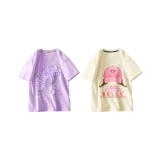 Модные вентиляторы / Фиолетовый + Маленькая девушка / Абрикос