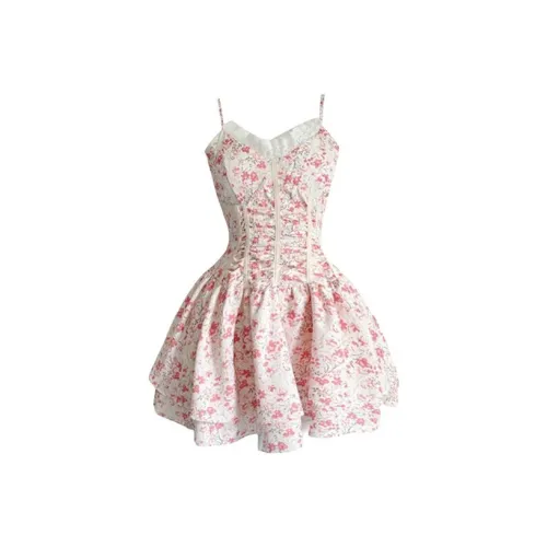 HUINIAN Бежево-абрикосовые Женские Слиплатья