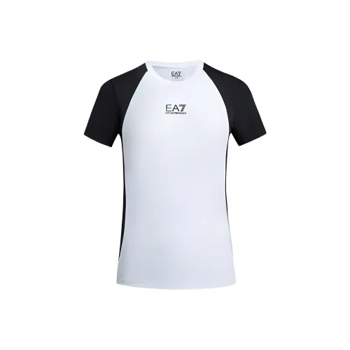 EMPORIO ARMANI EA7 Черный/Белый Женские Т-рубашки