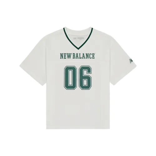 New Balance совместная футболка SS25 цвет слоновая кость для детей 3-7 лет