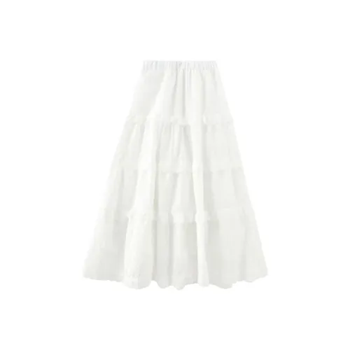 ZSFA Повседневный Длинный Юбка Женская Белая