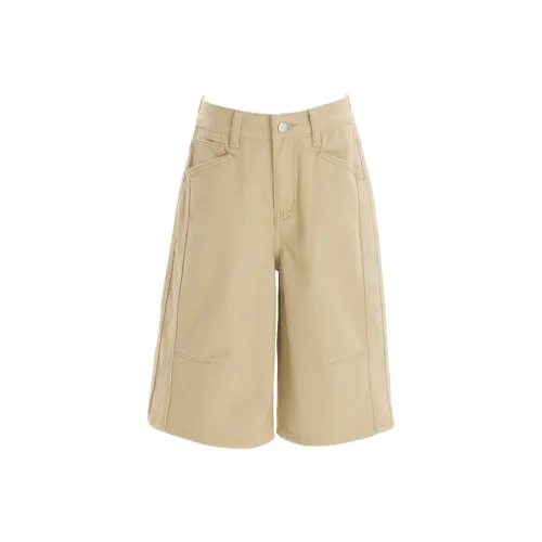 Розовые джинсовые шорты женские желтые