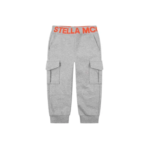 Детские Stella McCartney Вязаные Спортивные Штаны Серого Цвета