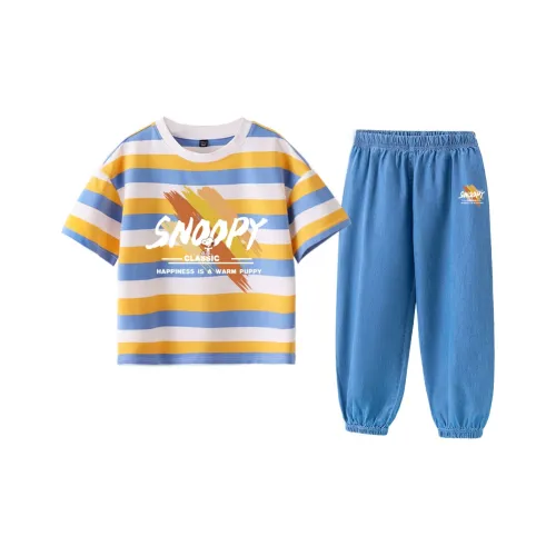 SNOOPY Повседневная спортивная одежда Желтый Синий Белый S Граффити Китай Темно-синий Синий S Граффити Китай K Детский