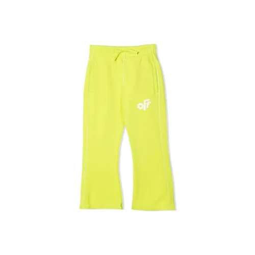 OFF Белый Повседневные Штаны Детские Обычный крой Светло-зеленый