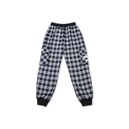 Детские Boy London Вязаные Тренировочные Штаны Черный Белый Клетка