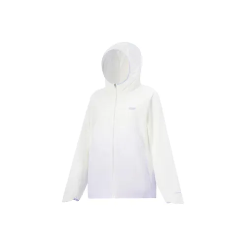 LINING YOUNG Куртка для бега Milky Белый с Светлым Лиловым Фиолетовым градиентом Подростки