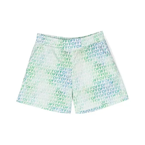 Off Белый Шорты Купальник Детский Зеленый