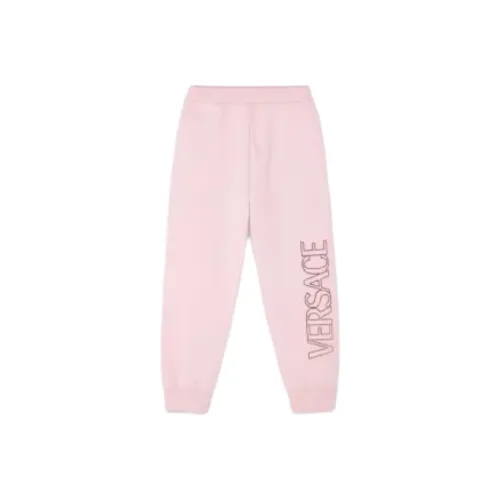 Детские FANSIZHE Вязаные Тренировочные Штаны Светло-Розовые