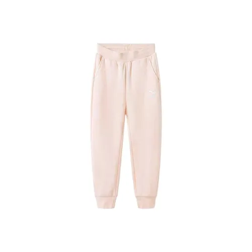 Детские PUMA Вязаные Тренировочные Штаны Розовые